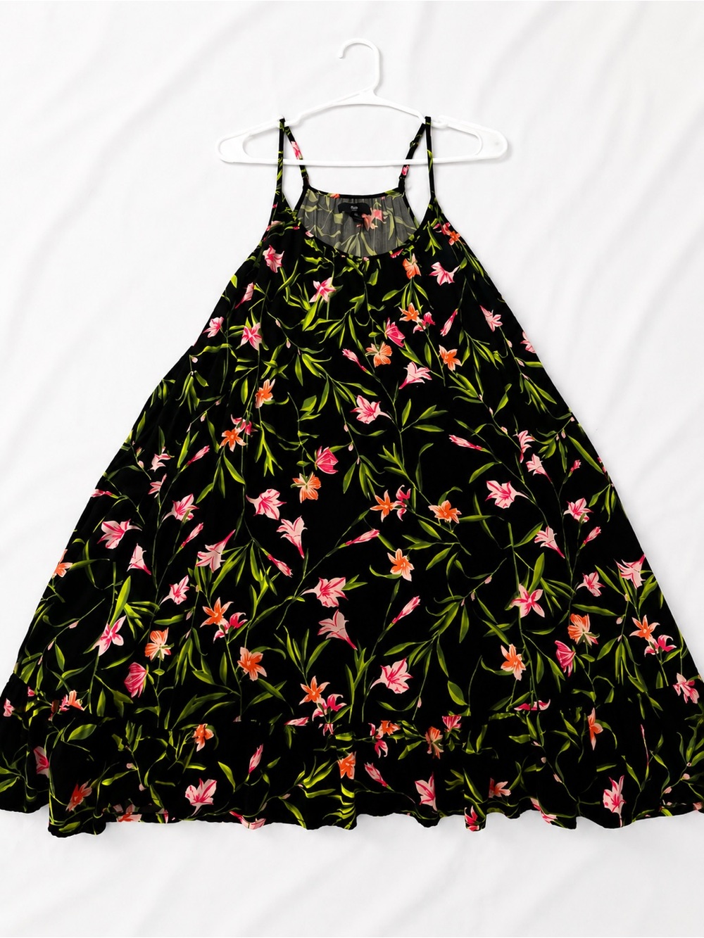 GAP Black Floral Spaghetti-Strap Sundress